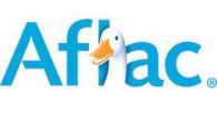 Aflac blue logo with the Aflac duck.