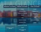 "At a Glance" an agenda for the three-day conference October 18-20.