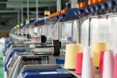 spools of thread in a factory