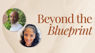 "Beyond the Blueprint" with two headshots