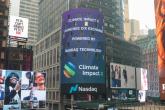 nasdaq billboard about climate impact