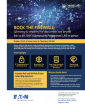 Infographic showing information about Eaton's Rock the Firewall cybersecurity conference