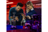 Two people working on a project together