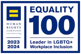"Equality 100 Leader in LGBTQ+ Workplace Inclusion".