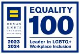 Equality 100 Leader in LGBTQ+ Workplace Inclusion