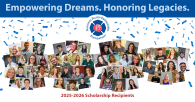 "Empowering Dreams. Honoring Legacies." with a collage of headshots