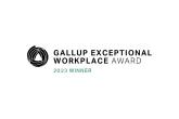 Gallup Exceptional Workplace Award 2023 Winner and logo