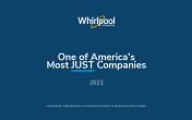 Logo and text: One of America's Most JUST Companies 2023