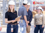 people meeting at a worksite