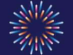 graphic starburst pattern on a dark blue background