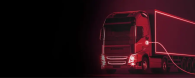 A large truck charging