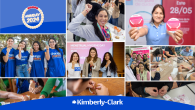 Collage of different people doing crafts, holding MHD stickers, posed showing their bracelets.