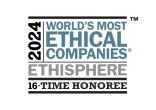 "2024 World's Most Ethical Companies. Ethisphere. 16-Time Honoree" Badge.