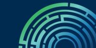 Illustration of a circular maze.