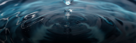 Drop of water making ripples