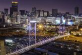 Johannesburg bridge at night
