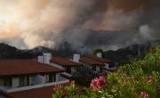 Smoke on the horizon due to wildfires 