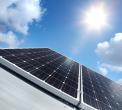 Stock photo of solar panels