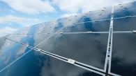 Close up of solar panels