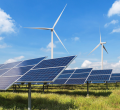 Wind turbines and solar panels