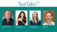 four profiles of hosts. "Teal talks" at the top
