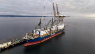 Ship being loaded