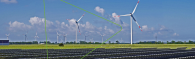 field of wind turbines