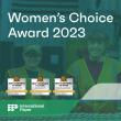 Women's Choice Award 2023 with International Paper logo and two people smiling