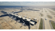 Airplanes outside a hangar