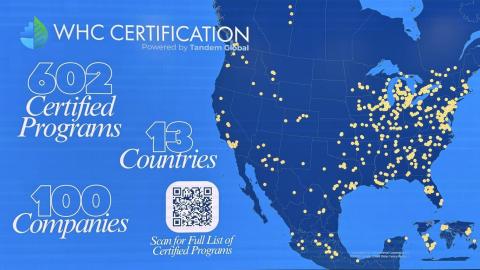 map of the international reach of the WHC certification
