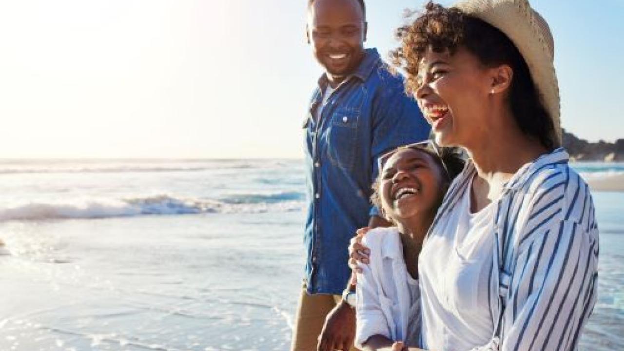 Family at the beach