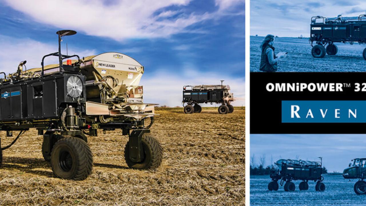 "Omnipower 3200" with Raven logo and machinery