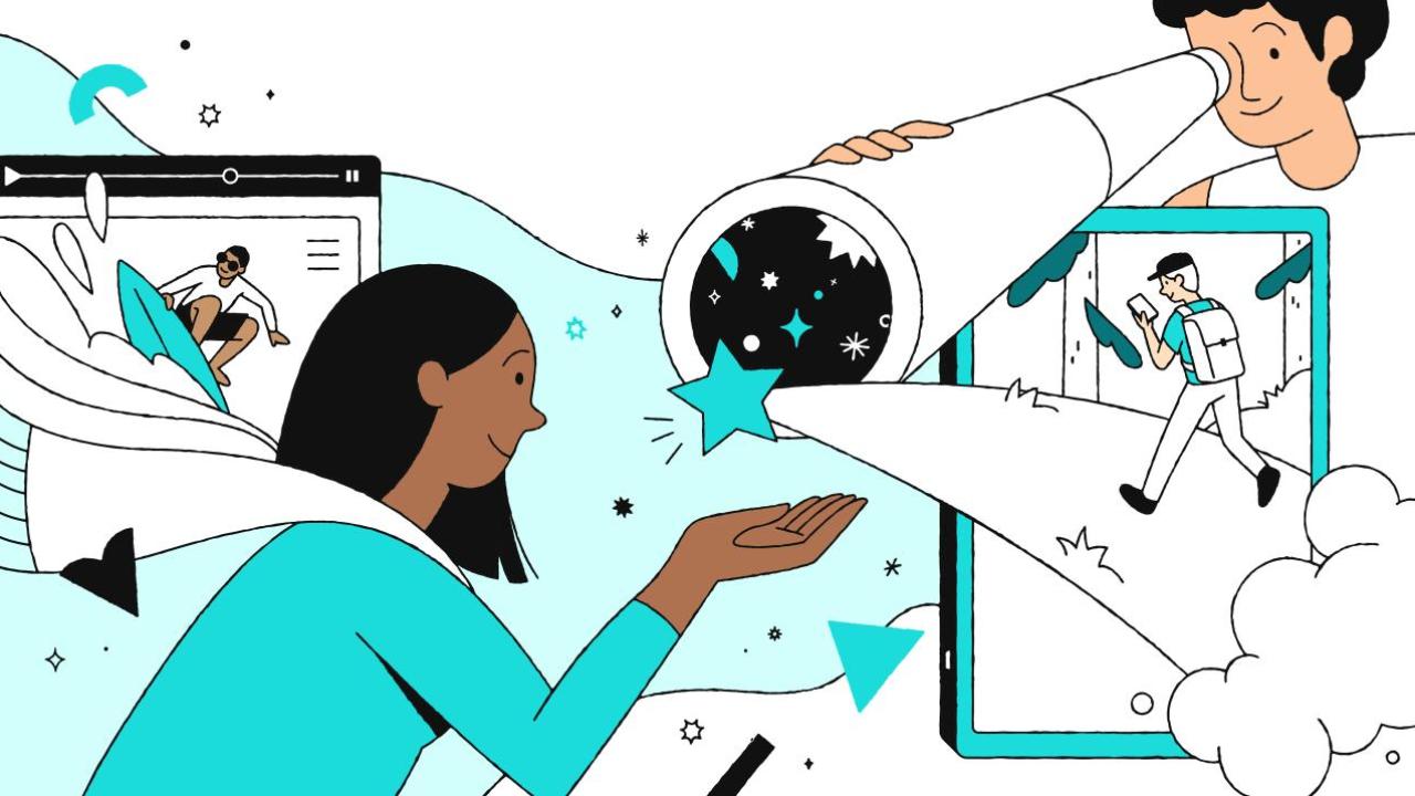 Illustration of people pursuing passions
