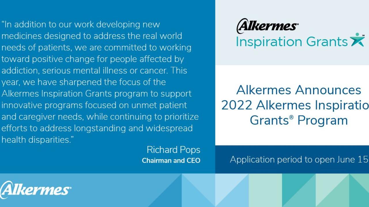 Alkermes Inspiration Grants® banner
