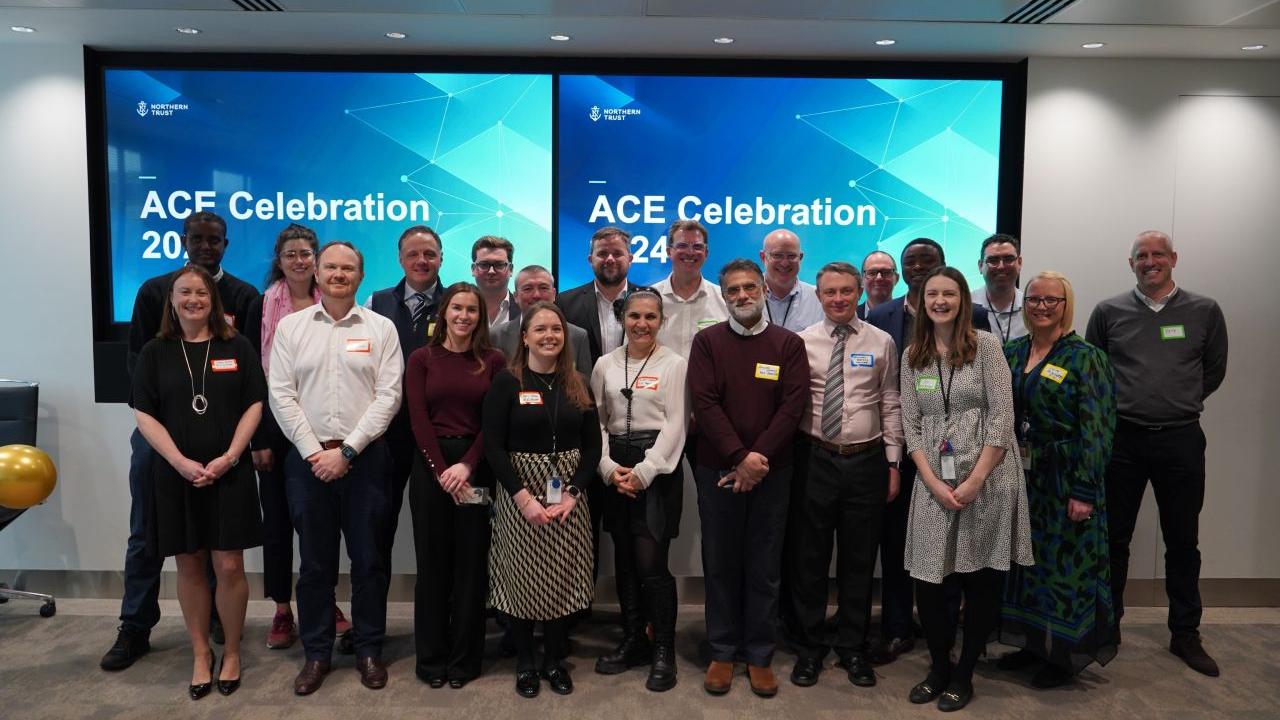 A group of employees stood together at the ACE celebration 2024