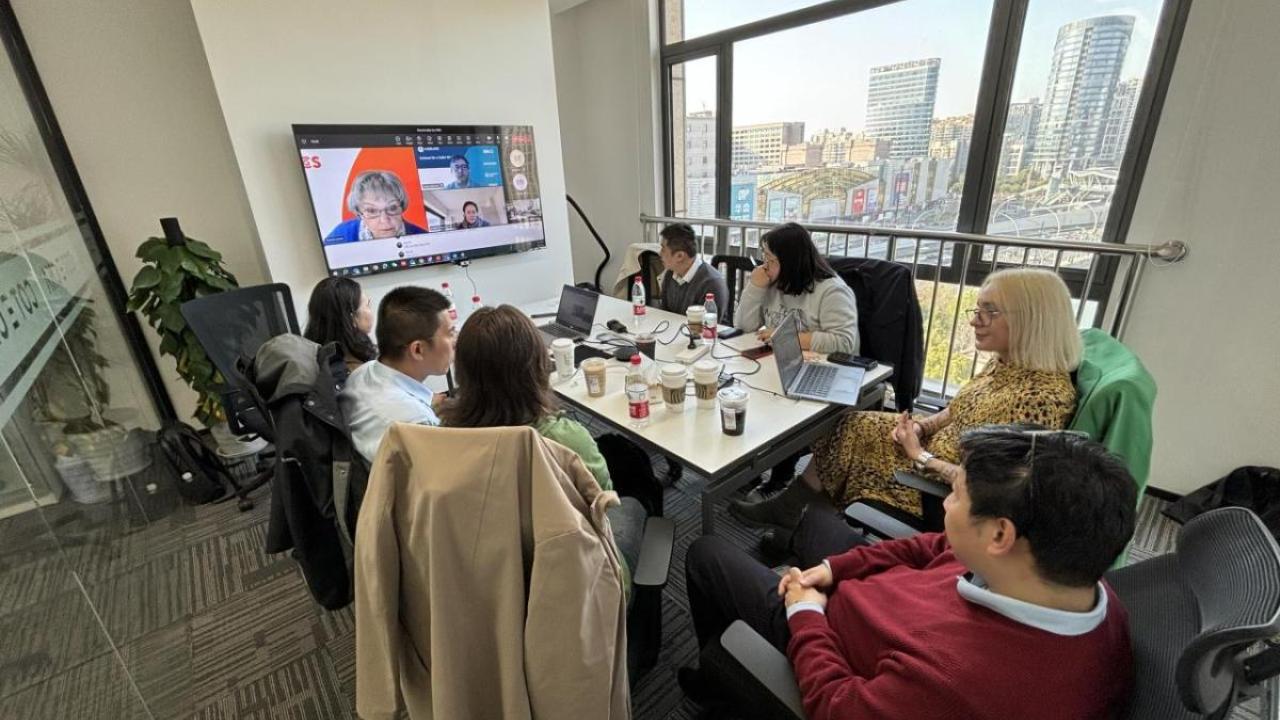 Staff in meeting room in Shanghai