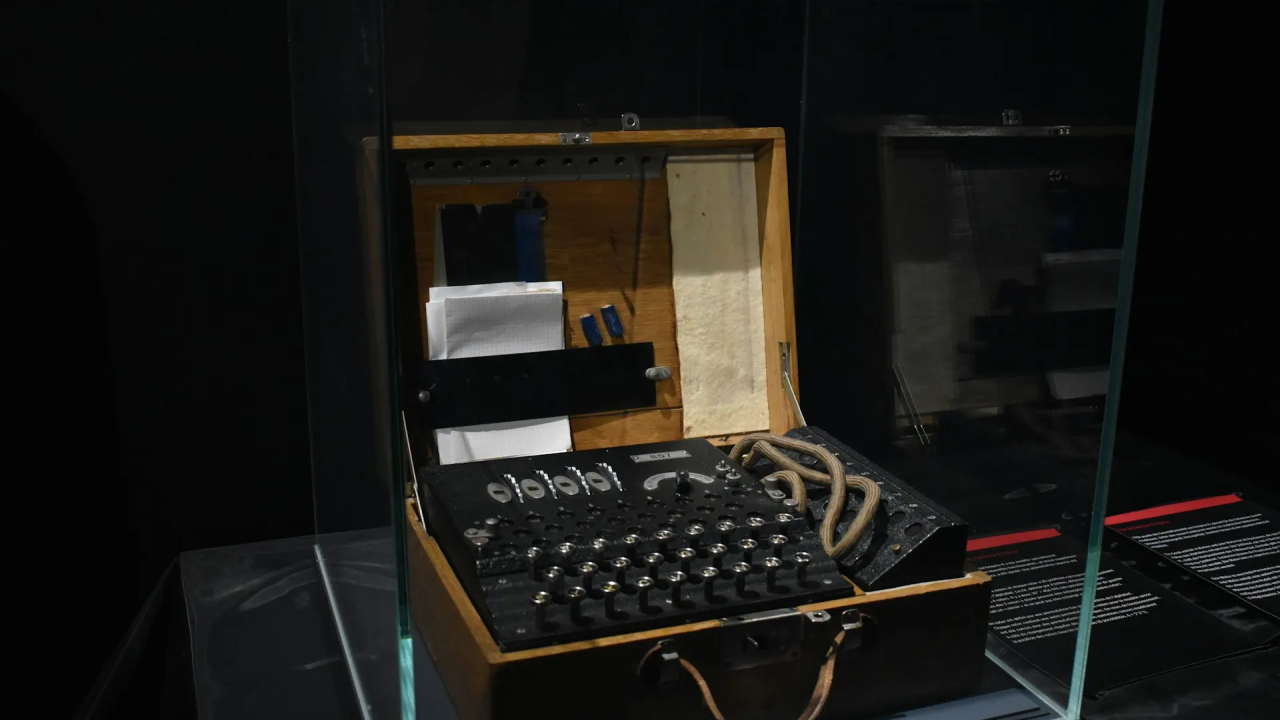A vintage machine in a box