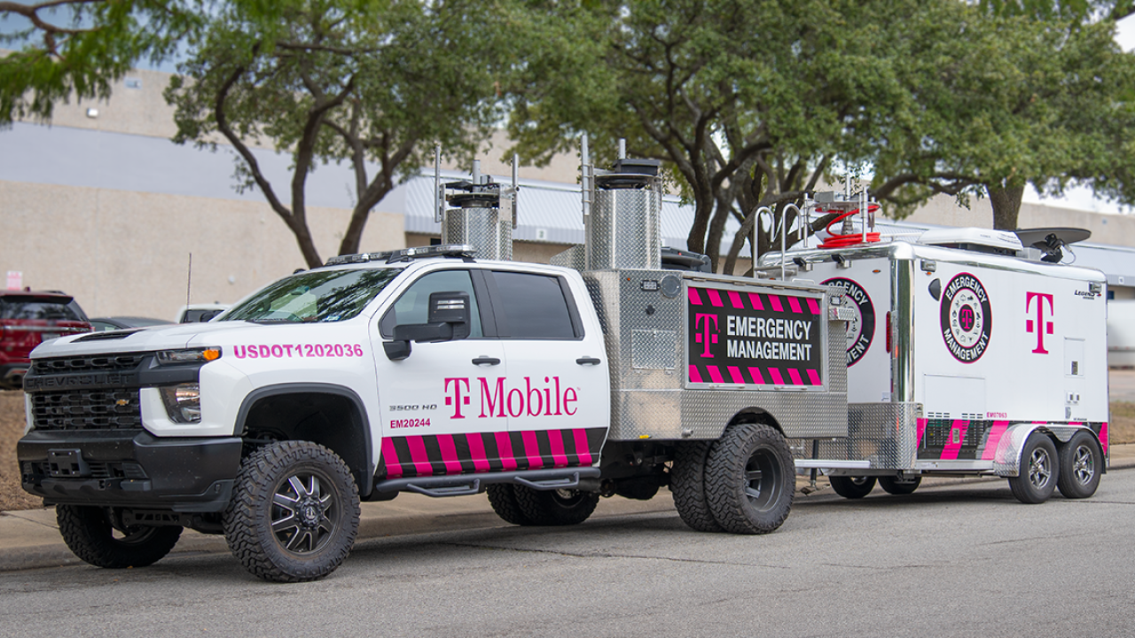 T-Mobile Emergency management vehicle and trailer