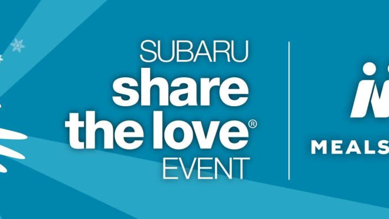 Subaru share the love event logo, Meals on Wheels logo