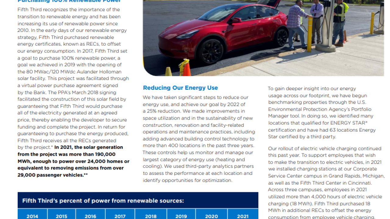 page from ESG report