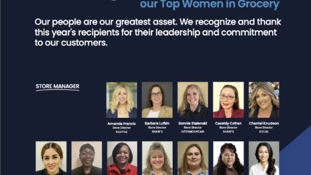 "Albertsons Companies congratulates our Top Women in Grocery | Our people are our greatest asset. We recognize and thank this year's recipients for their leadership and commitment to our customers." Following are pictures of the Store Manager TWIG Winners