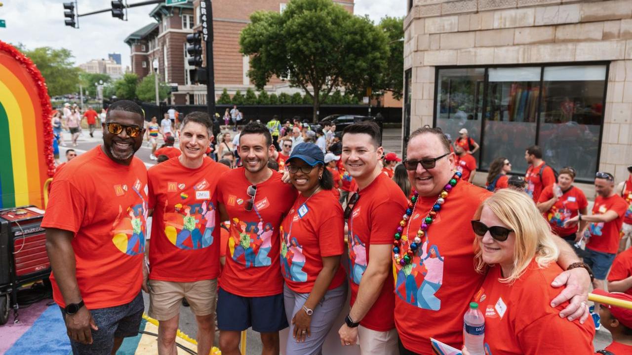 group photo at Pride