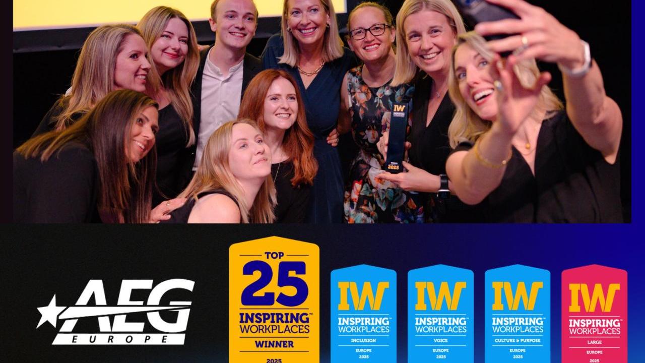 AEG Europe was named one of the Top 25 Most Inspiring Workplaces in Europe.