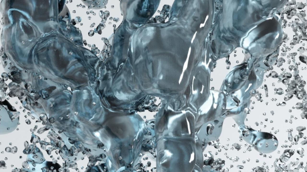 water droplets magnified