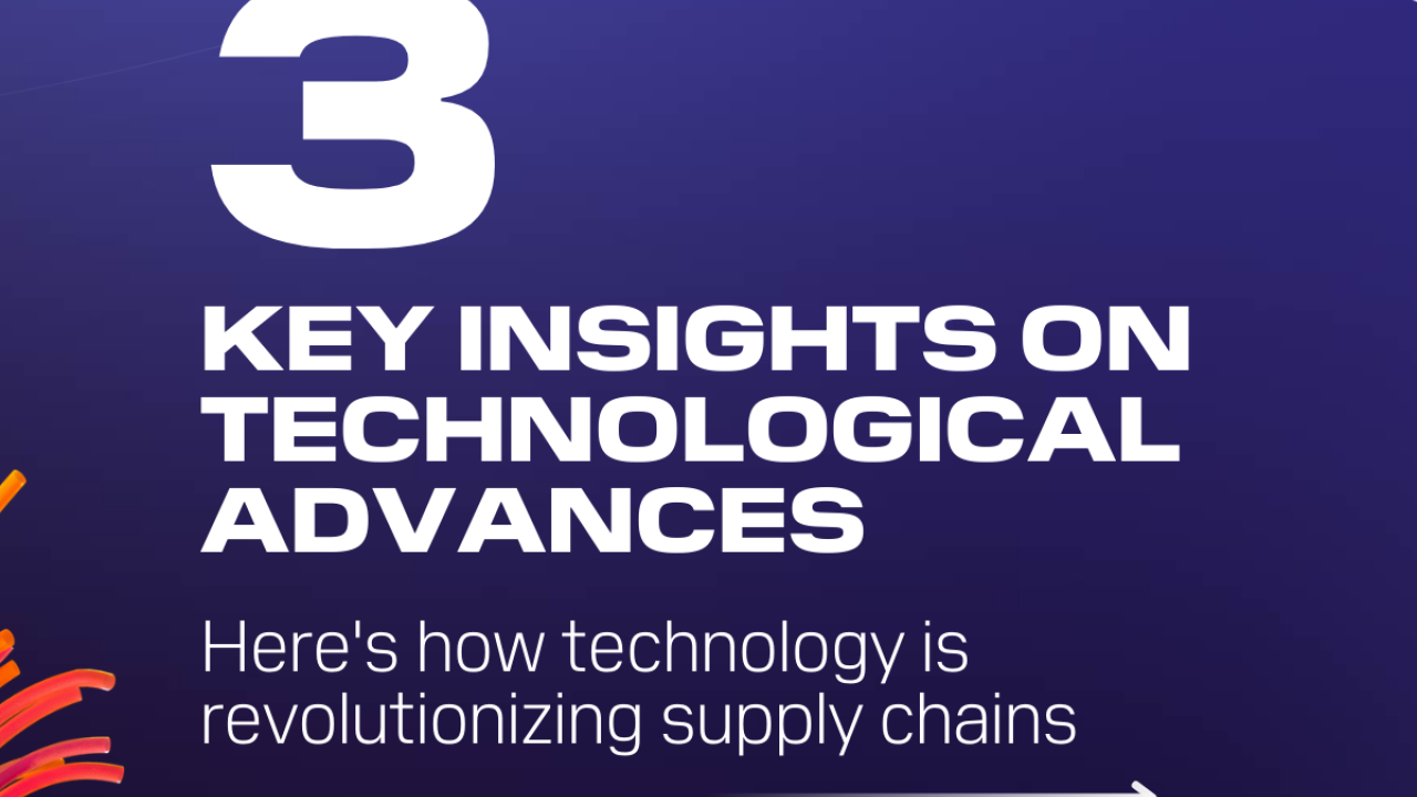 "3 Key insights on technological advances. Here's how technology is revolutionizing supply chains"