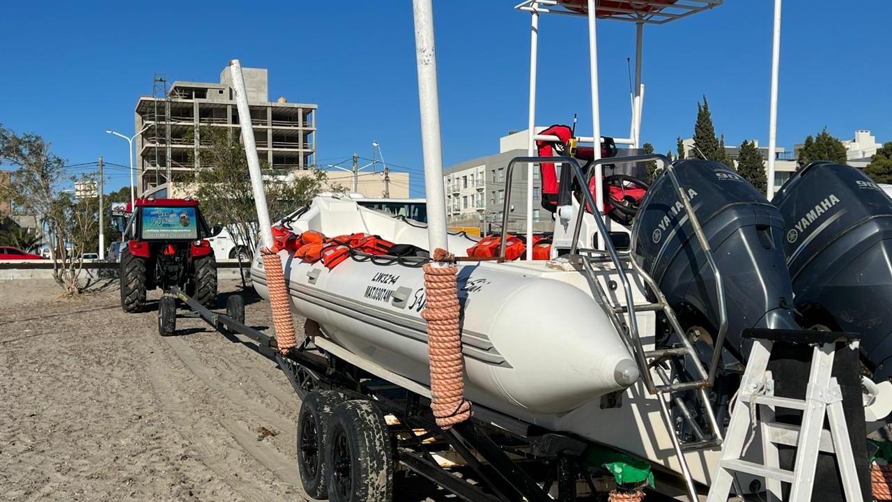 Tractor pulling boat