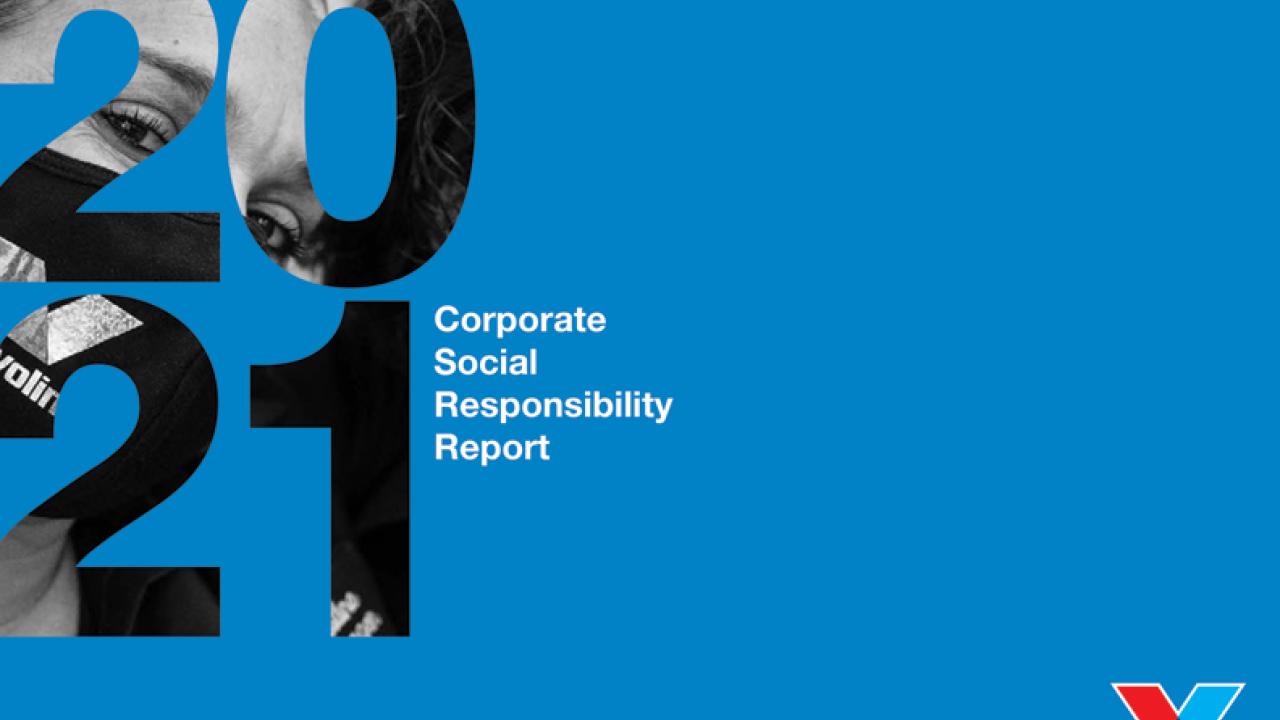 Valvoline 2021 Corporate Social Responsibility Report Cover