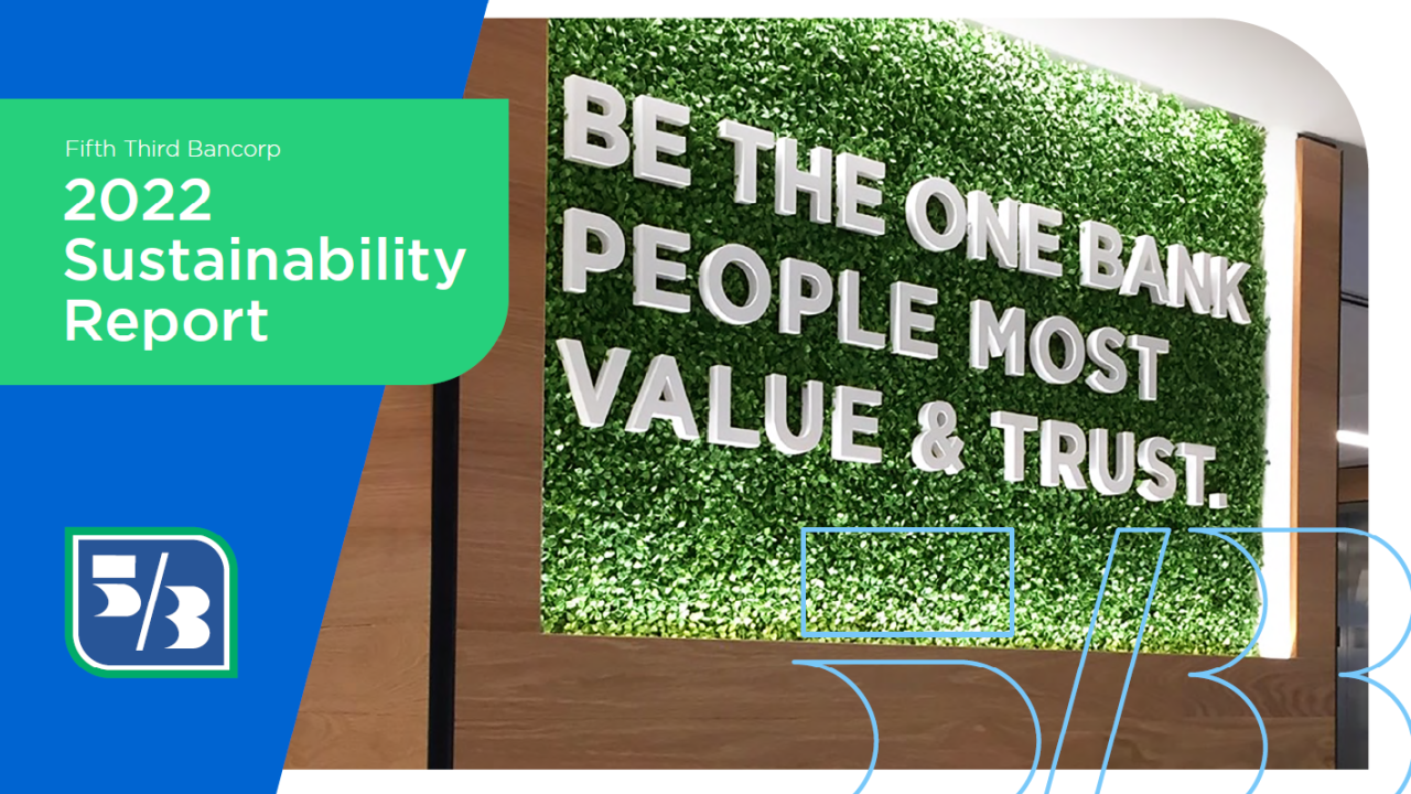 2022 Sustainability Report and 5/3 logo