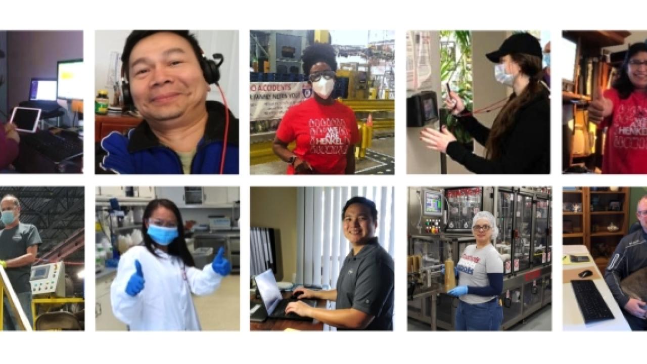 Employee headshot collage