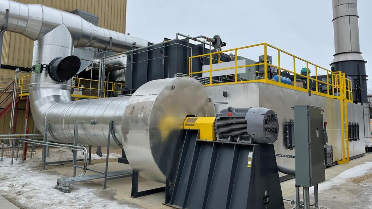 The Cannon Falls, MN facility’s new regenerative thermal oxidizer